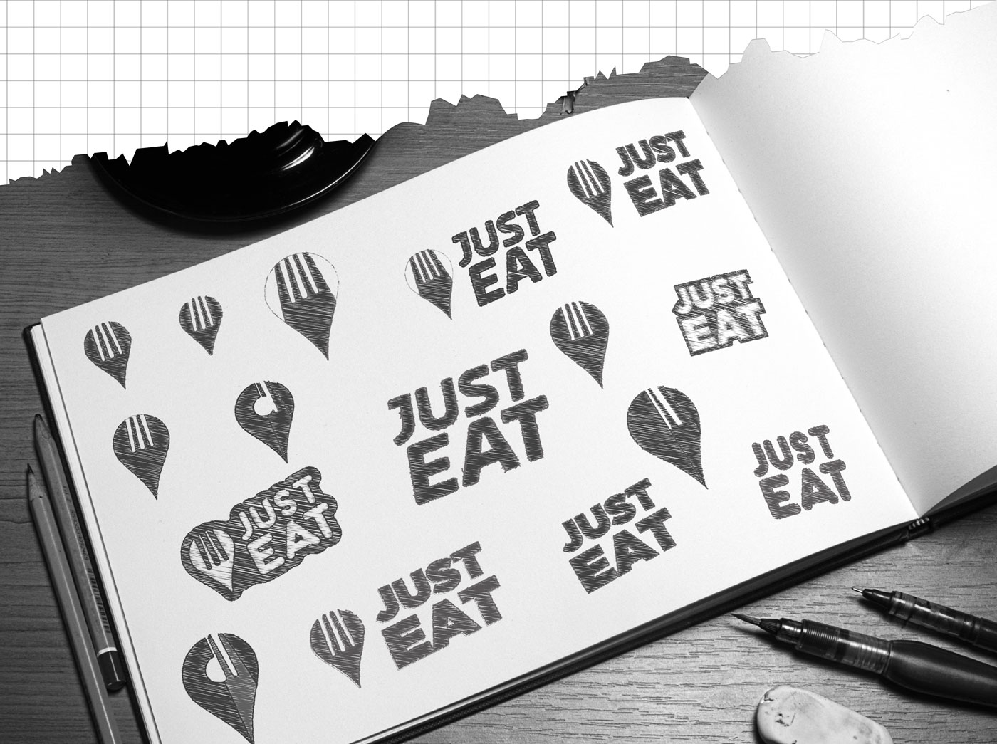 scisma design just eat logo rebranding